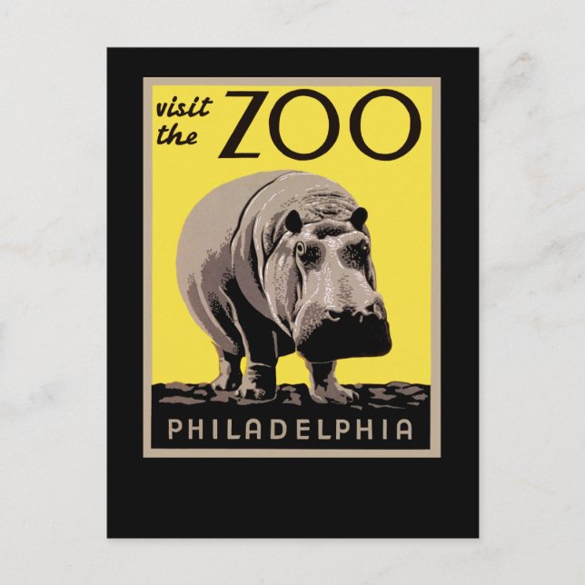 Postal Visita El Zoológico (Anverso)