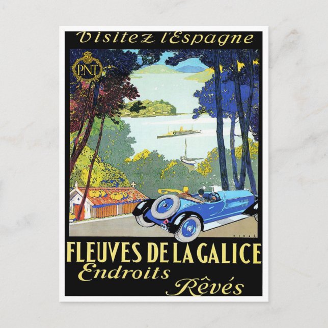 Postal Visita España Viaje de época (Anverso)