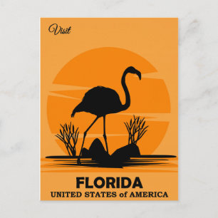 Postal Visita Florida, cartel de viaje,