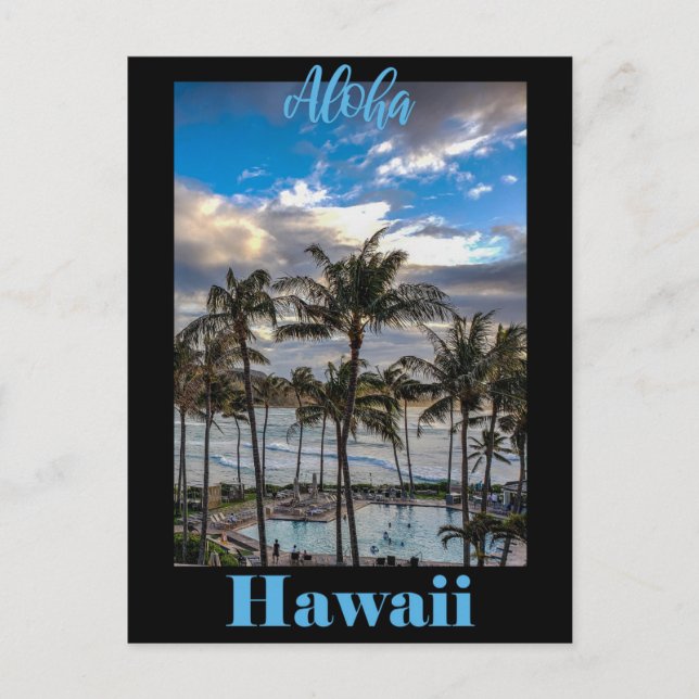 Postal Visita Hawaii - Viajes de época (Anverso)