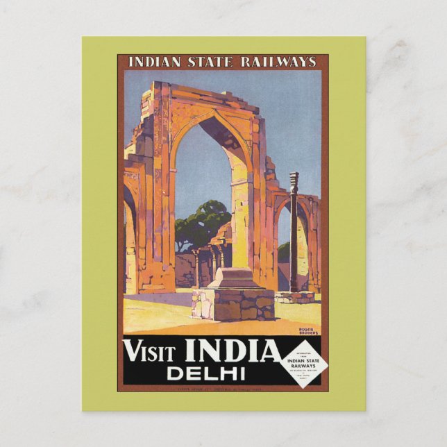 Postal Visita India ~ Delhi (Anverso)