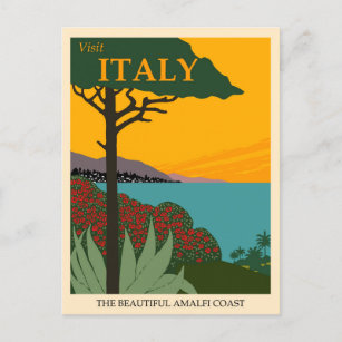 Postal Visita Italia, El Hermoso Viaje De La Costa Amalfi