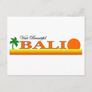 Postal Visita la hermosa Bali, Indonesia
