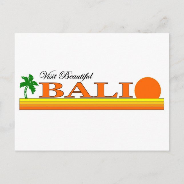 Postal Visita la hermosa Bali, Indonesia (Anverso)