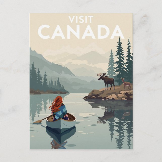 Postal Visita la Naturaleza de Canadá (Anverso)