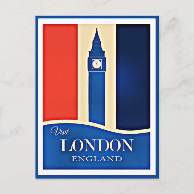 Postal Visita Londres, Inglaterra (Anverso)