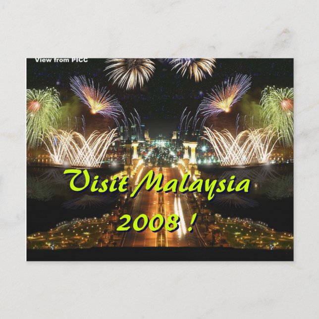 Postal ¡Visita Malasia 2008! (Anverso)