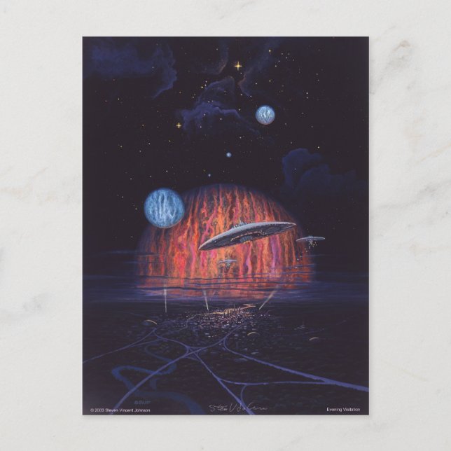 Postal Visita nocturna (Anverso)
