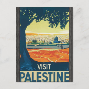 Postal Visita Palestina, añada