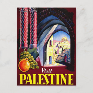 Postal Visita Palestina Tierra Santa Viaje Arte