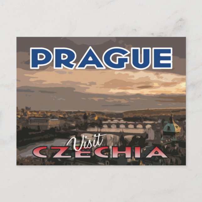 Postal Visita... Praga, Checia (Anverso)