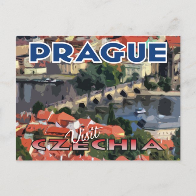 Postal Visita... Praga, Checia (Anverso)