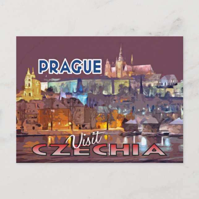 Postal Visita... Praga, Checia (Anverso)