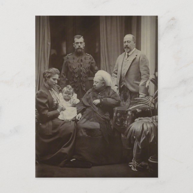 Postal VISITA REAL TSAR, TSARINA a la Reina Victoria #300 (Anverso)