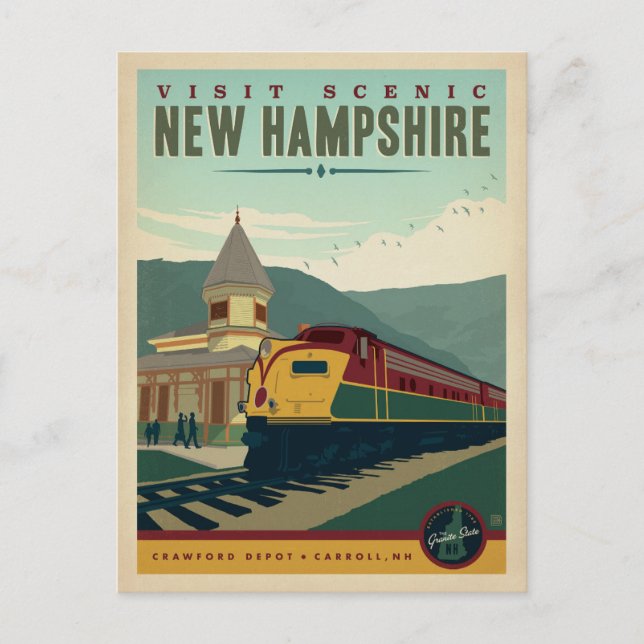 Postal Visita Scenic New Hampshire (Anverso)