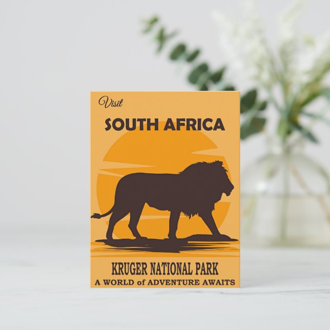 Postal Visita Sudáfrica, Parque Nacional Kruger, (Anverso de pie)