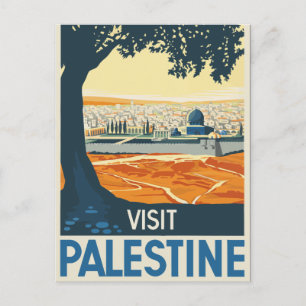 Postal Visita Vintage Palestina Viaje