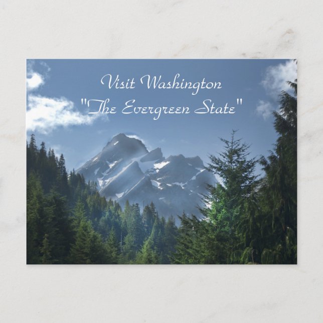 Postal Visita Washington "The Evergreen State" (Anverso)