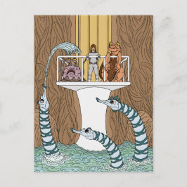 Postal Visitando el estanque de los Piptrixones