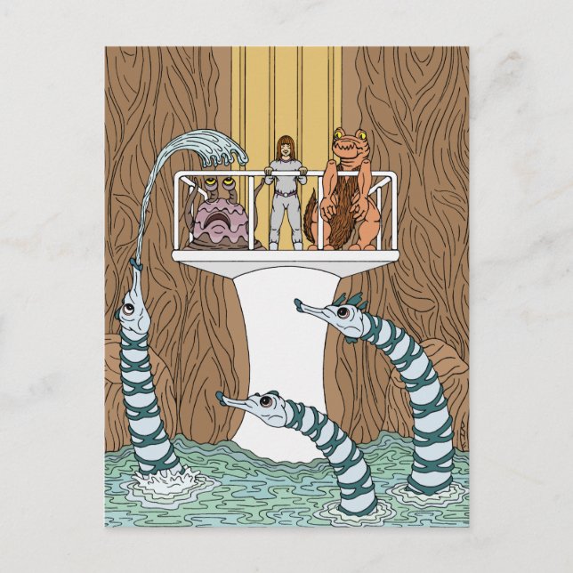 Postal Visitando el estanque de los Piptrixones (Anverso)