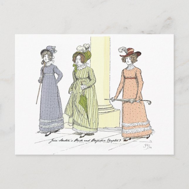 Postal Visitando Jane - Jane Austen Pride y Prejudice (Anverso)