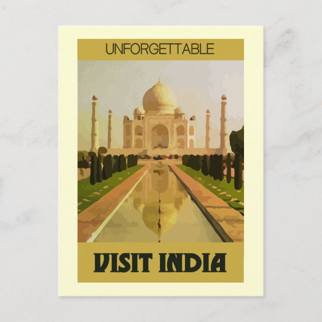 Postal visitar india (Anverso)