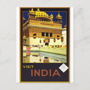 Postal Visitar India Viajes de Poster