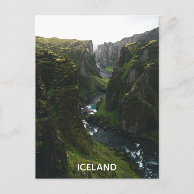 Postal visitar Islandia Turismo de aventura (Anverso)
