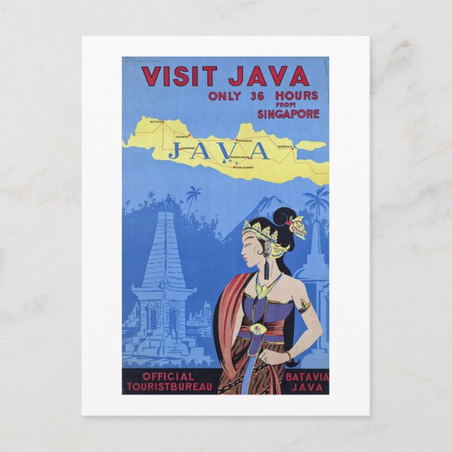 Postal Visitar Java (Anverso)