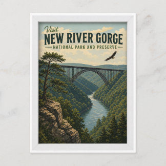 Postal Visitar New River Gorge Parques Nacionales Viaje V