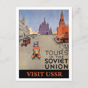 Postal Visitas a la Unión Soviética, visita la URSS, cose