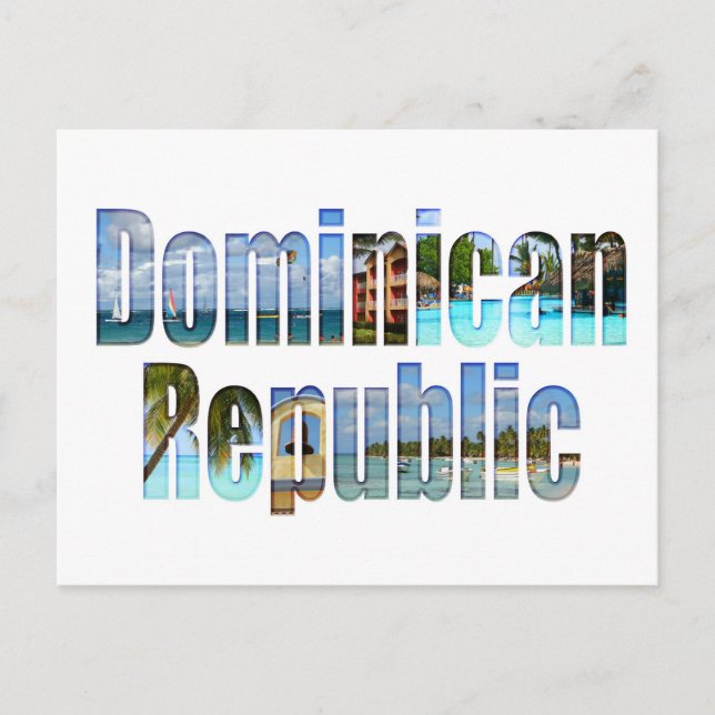 Postal Visitas turísticas de República Dominicana por car (Anverso)