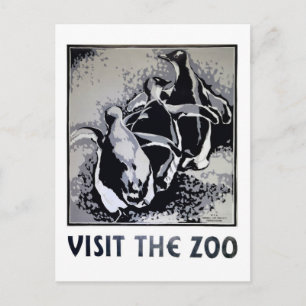 Postal Visite al Poster del Zoológico - WPA -