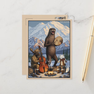 Postal Visite el Arte WPA de Alaska