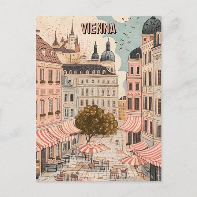 Postal Visite los cafés de Viena (Anverso)
