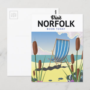 Postal Visite Norfolk Book hoy cartel de viaje