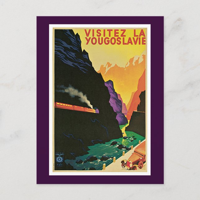 Postal Visitez La Yougoslavie (Anverso)