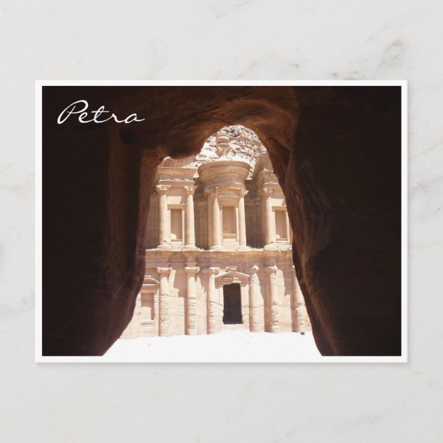 Postal vislumbres monasterio petra (Anverso)