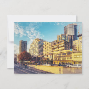 Postal Víspera del paisaje urbano de Seattle en el paseo 