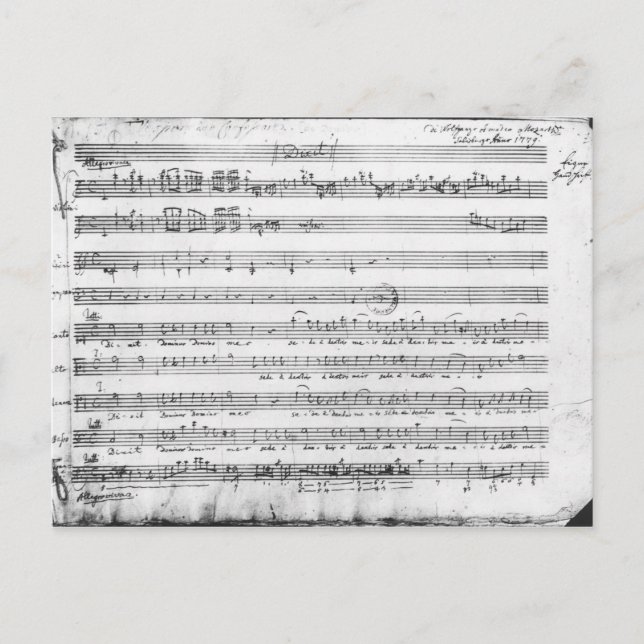 Postal Vísperas del Domingo, 1779 (Anverso)