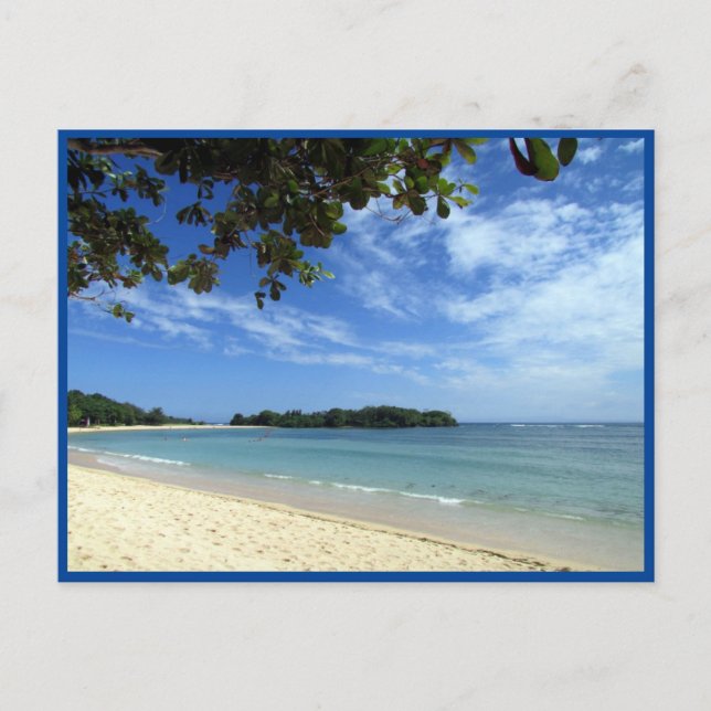 Postal vista a la playa de bali (Anverso)