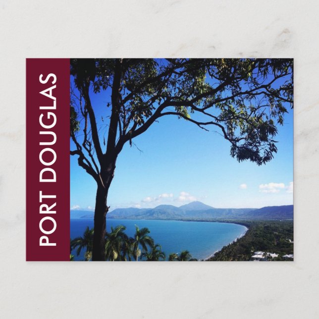 Postal vista a la playa de port douglas (Anverso)