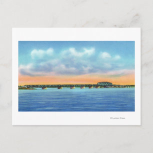 Postal Vista a lagos lejanos del nuevo puente