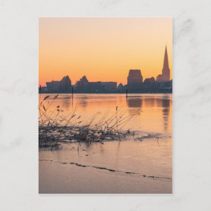 Postal Vista a Rostock en amanecer