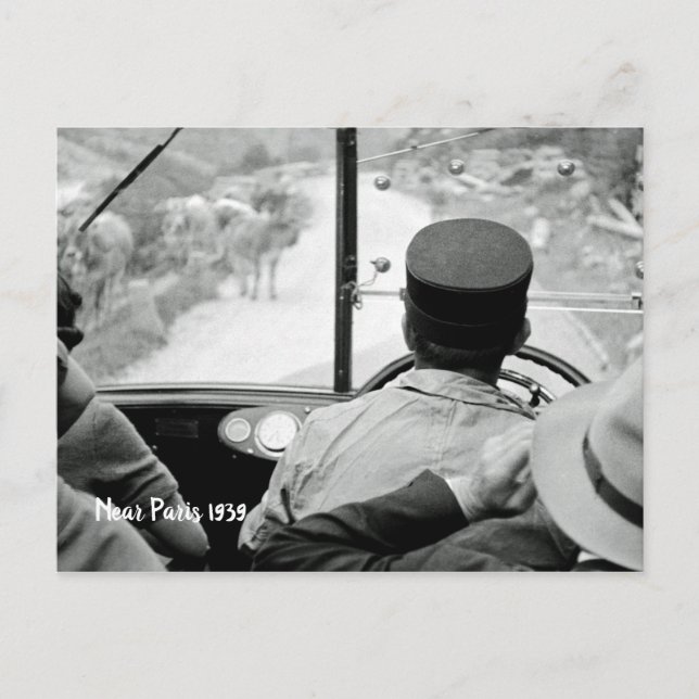 Postal Vista a través de la ventana francesa de bus 1939  (Anverso)