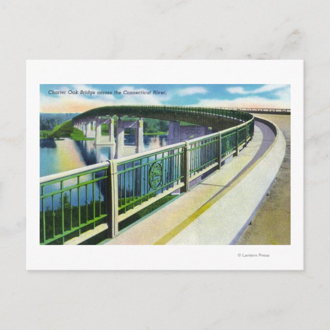 Postal Vista a través del río Connecticut (Anverso)
