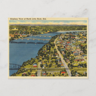 Postal Vista aérea antigua de North Little Rock Arkansas 