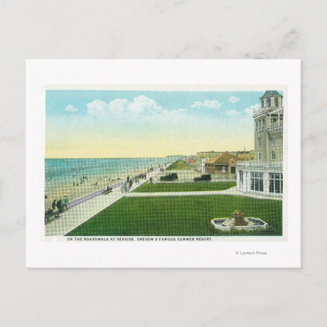 Postal Vista aérea de BoardwalkSeaside, OR (Anverso)