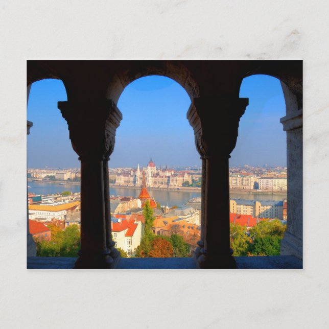 Postal Vista aérea de Budapest, Hungría (Anverso)