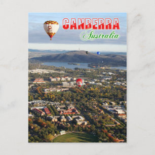 Postal Vista aérea de Canberra - la capital de Australia